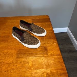 Lightly worn Chrissy coach slip on sneakers